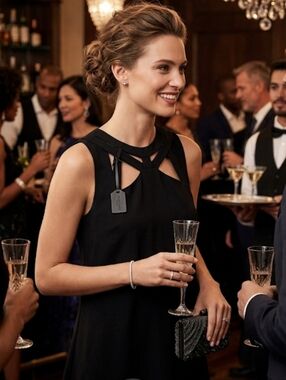 Tinley Road Black Dress XL Polyester Cocktail Date Night